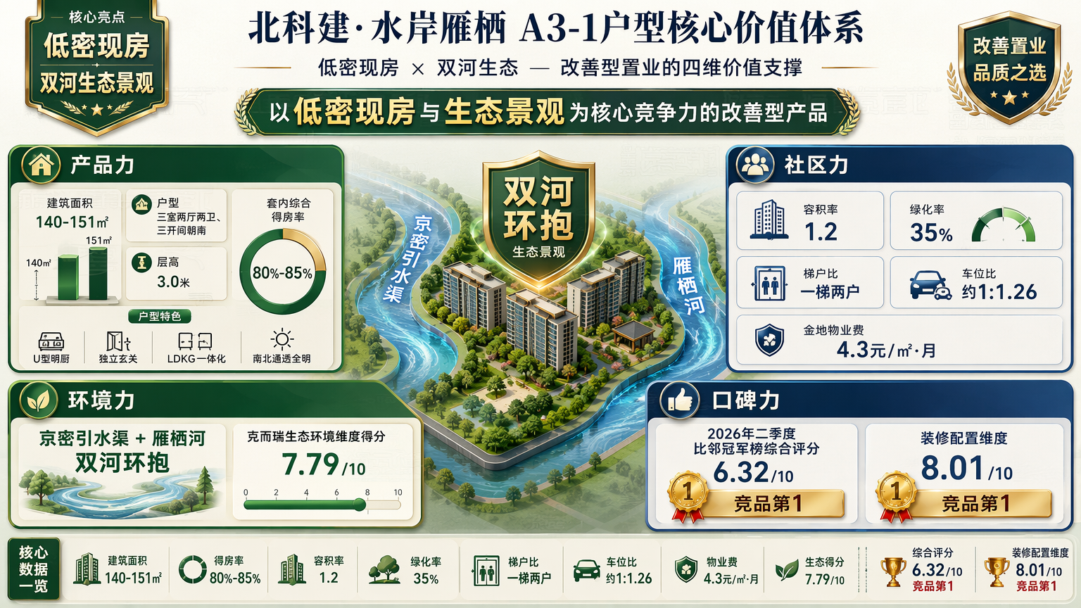 北科建·水岸雁栖A3-1户型核心价值体系