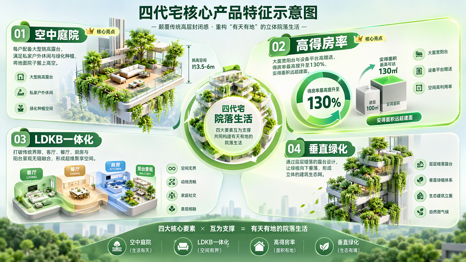 四代宅核心产品特征示意图