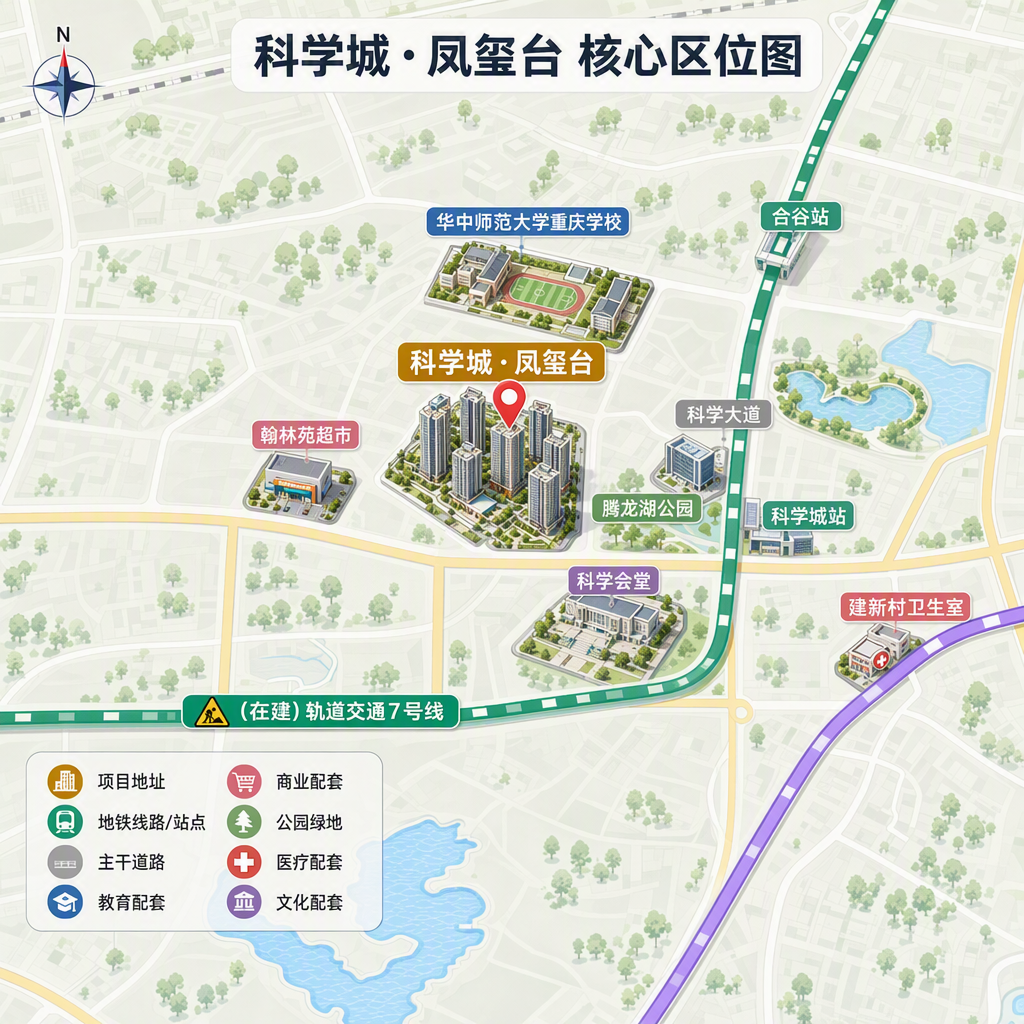 科学城·凤玺台 核心区位图