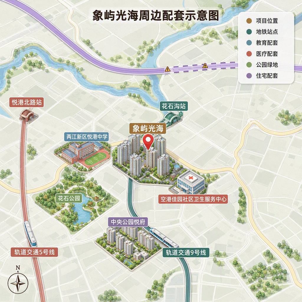 象屿光海周边配套示意图