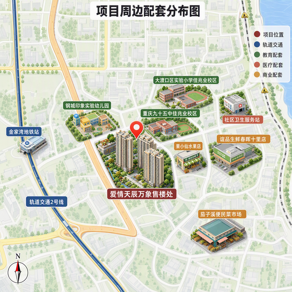 项目周边配套分布图