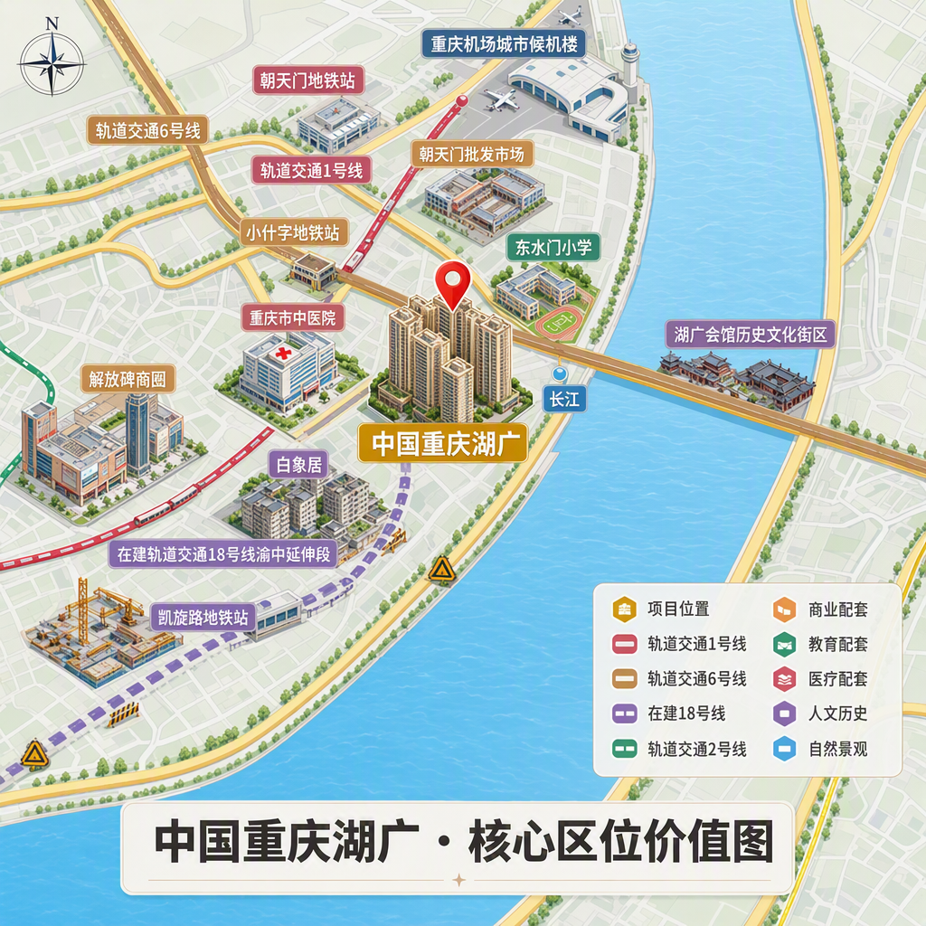 中国重庆湖广 · 核心区位价值图