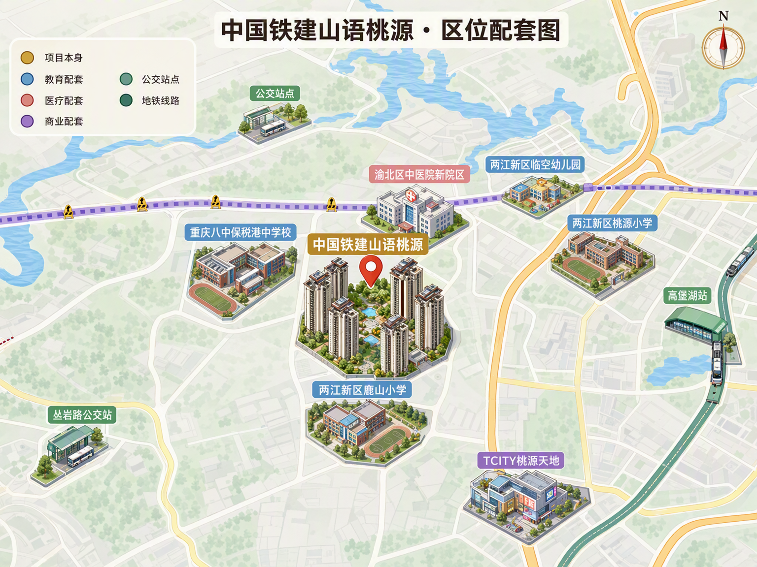 中国铁建山语桃源·区位配套图