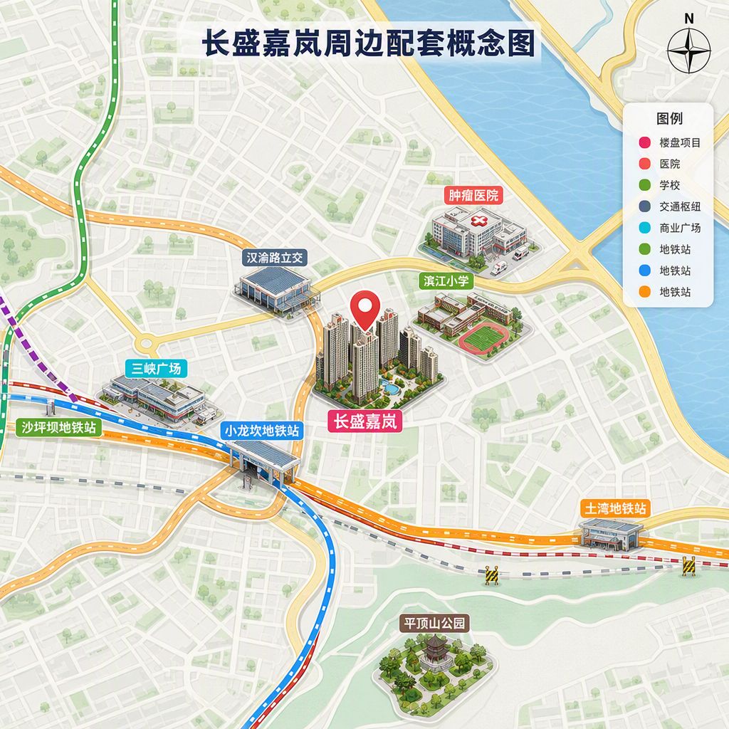 长盛嘉岚周边配套概念图