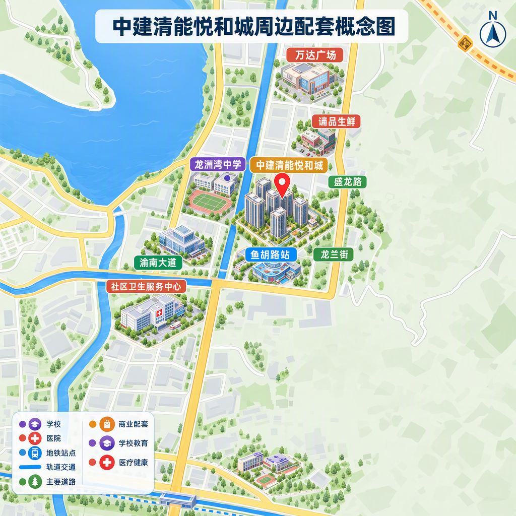 中建清能悦和城周边配套概念图