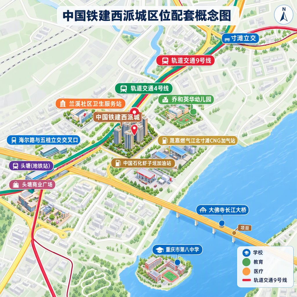 中国铁建西派城区位配套概念图