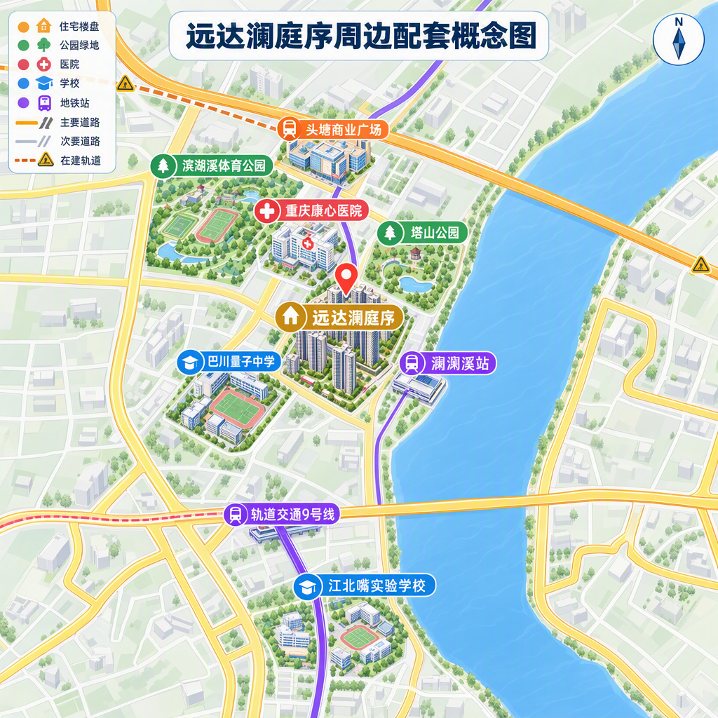 远达澜庭序周边配套概念图