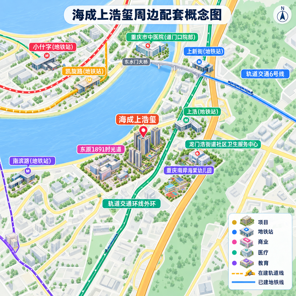 海成上浩玺周边配套概念图