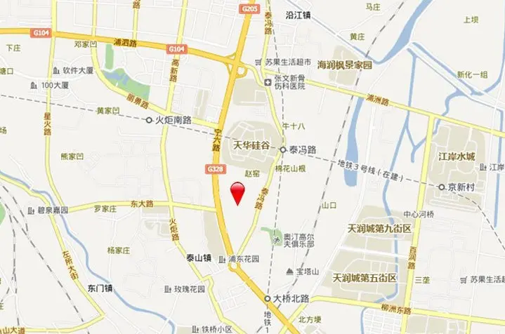 天华硅谷位置图，双地铁交汇