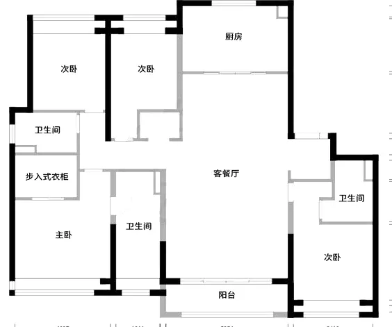 136㎡户型图