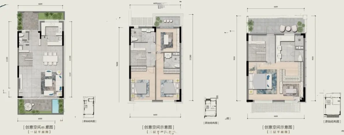 中国重庆湖广联排别墅房型图