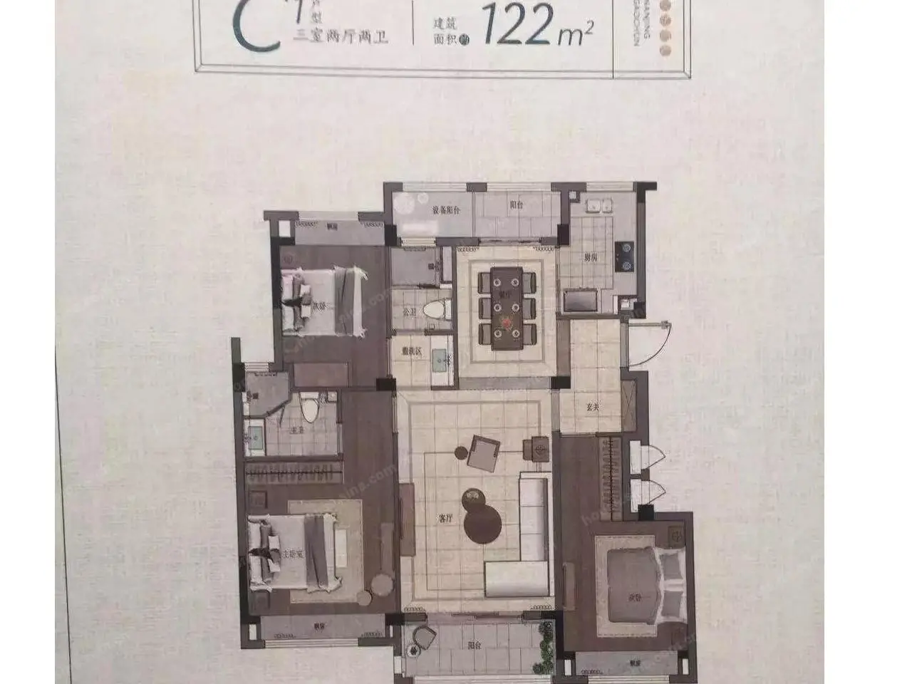 高淳雅园115㎡户型图
