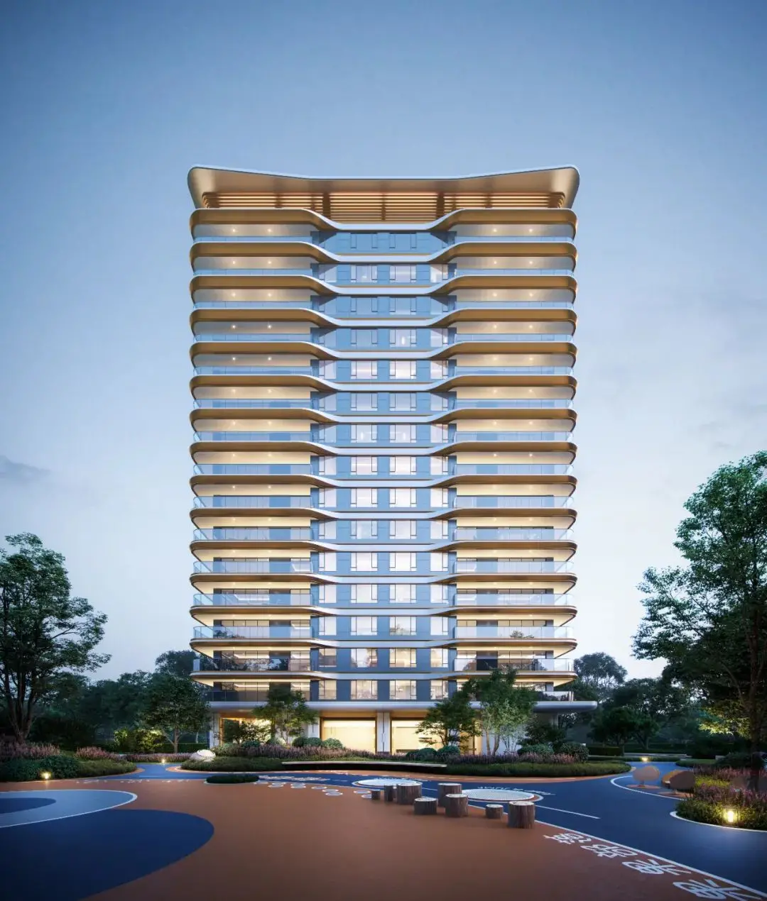 西派天著外立面效果图，现代简约风格