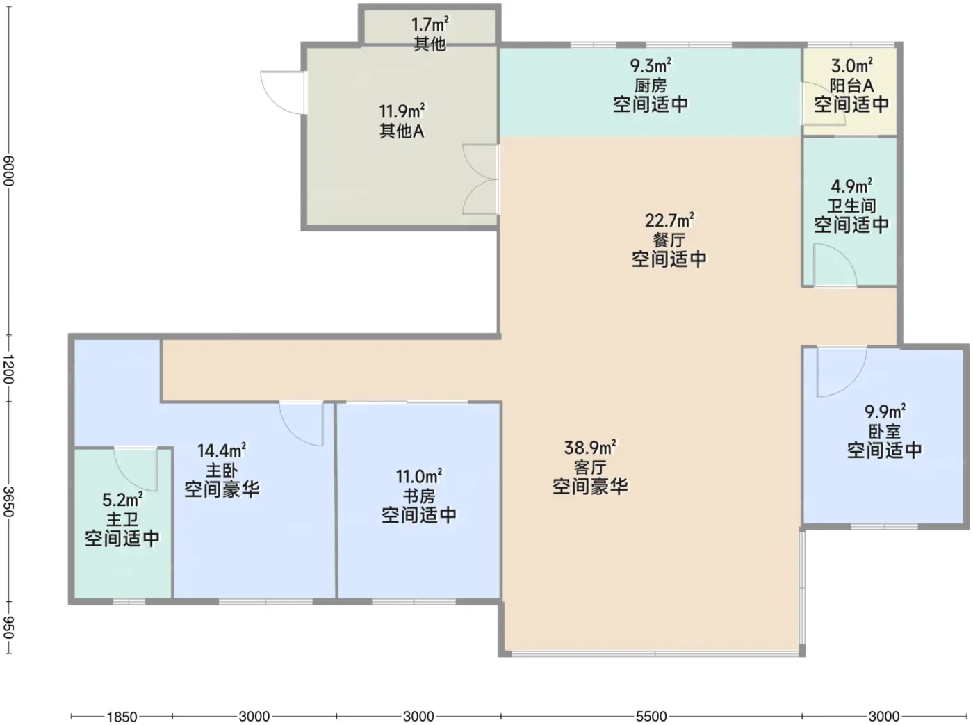 春风与你四房两厅两卫房型图