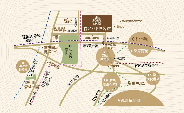 鲁能城位置图