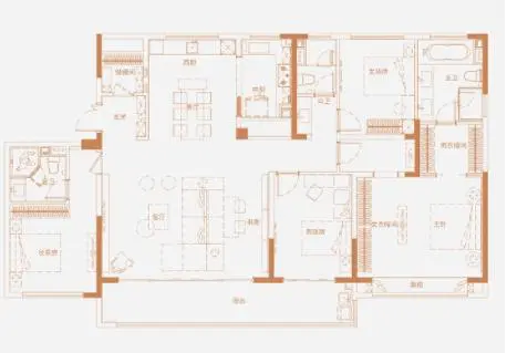 中国铁建·花语湖畔135-166㎡户型图