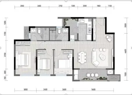 洋房建面89㎡房型图