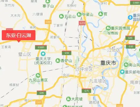 璧山白云湖-位置图